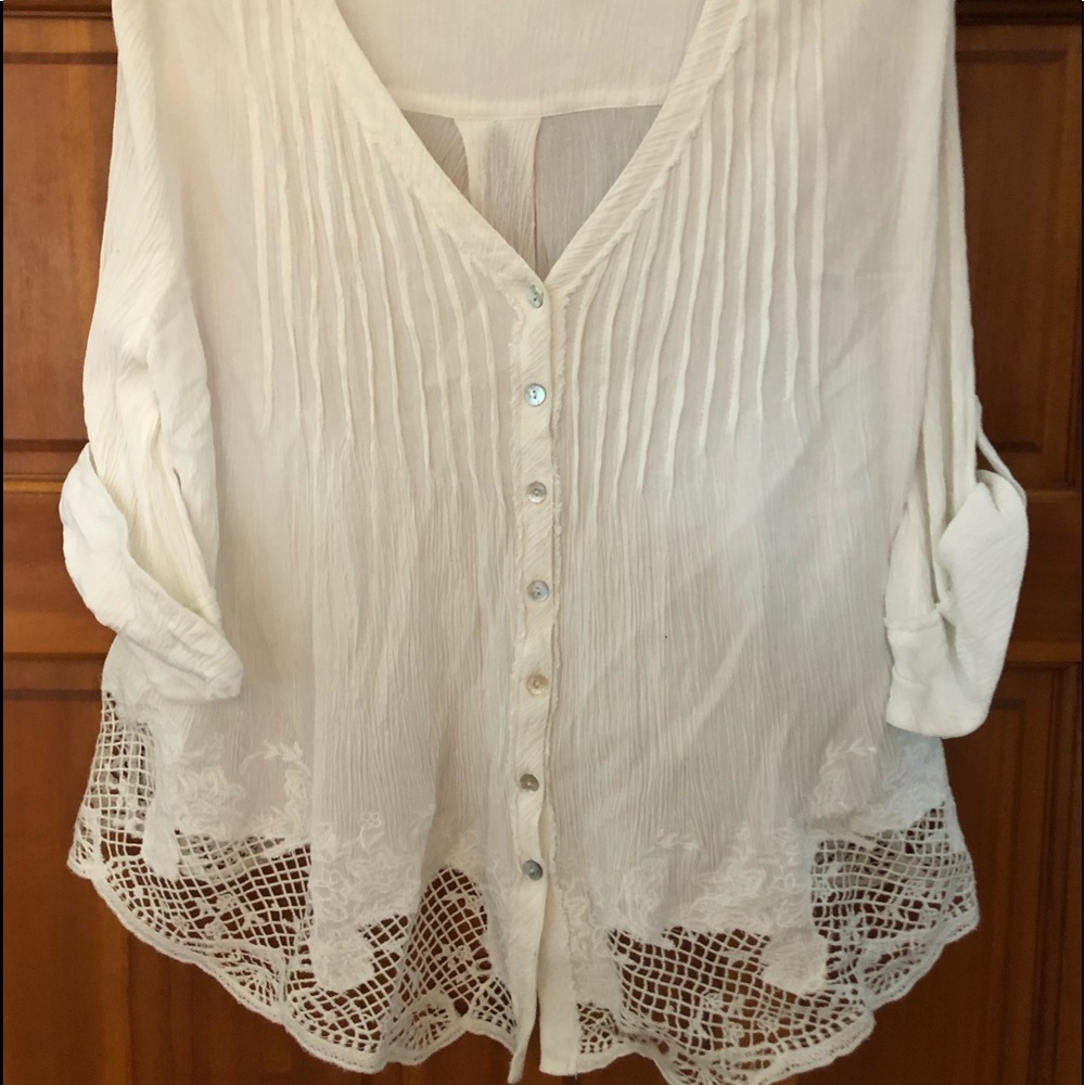 Miss Me Button Down Top